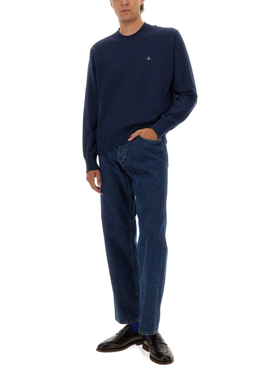 COTTON AND CASHMERE ALEX SWEATER WITH LOGO - 2