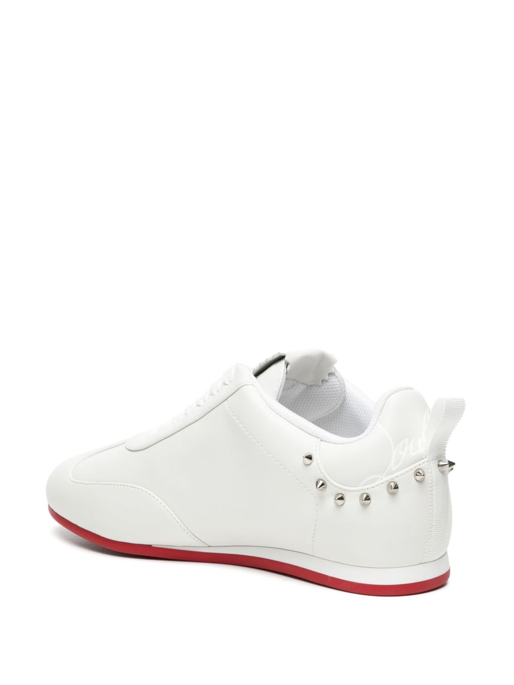 leather low-top sneakers - 3