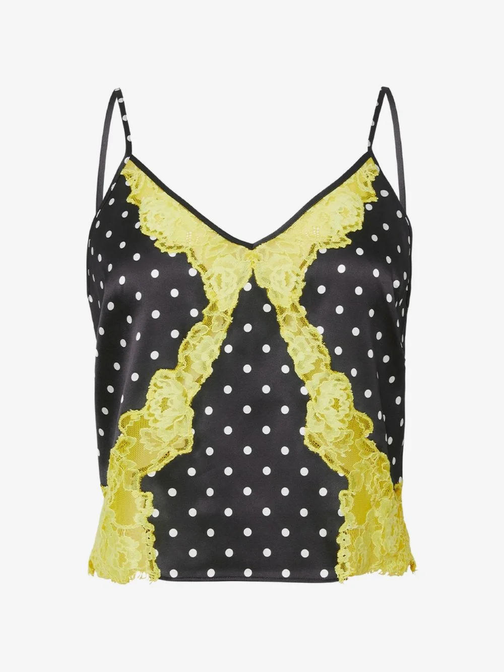 Juliet lace-trim dotted camisole top - 1