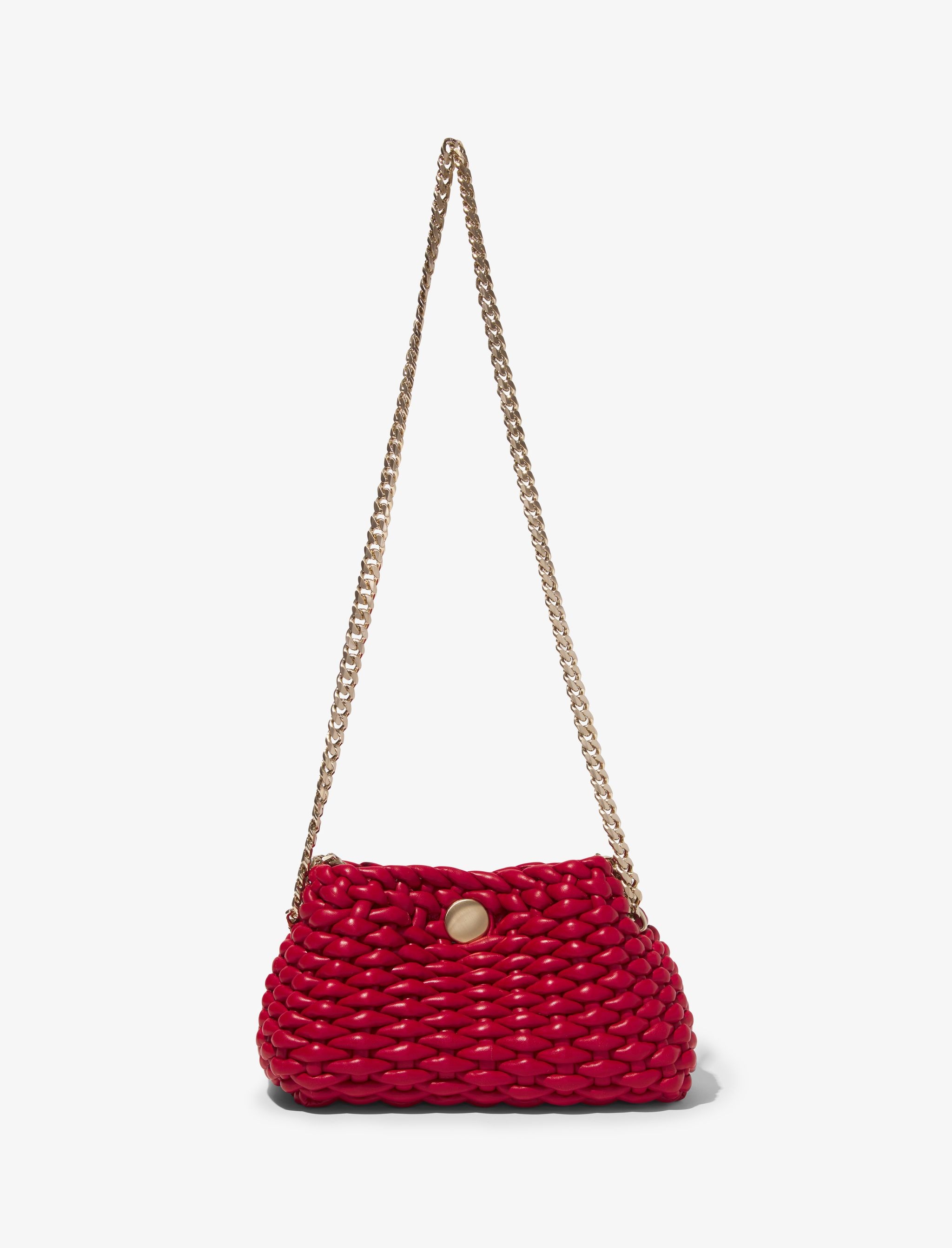 Small Woven Leather Chain Tobo Bag - 4