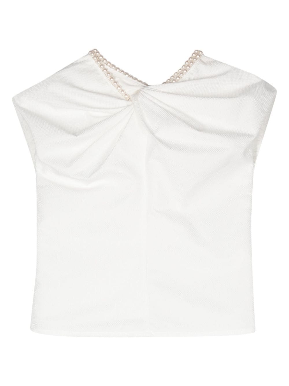 honeycomb-pattern blouse - 2