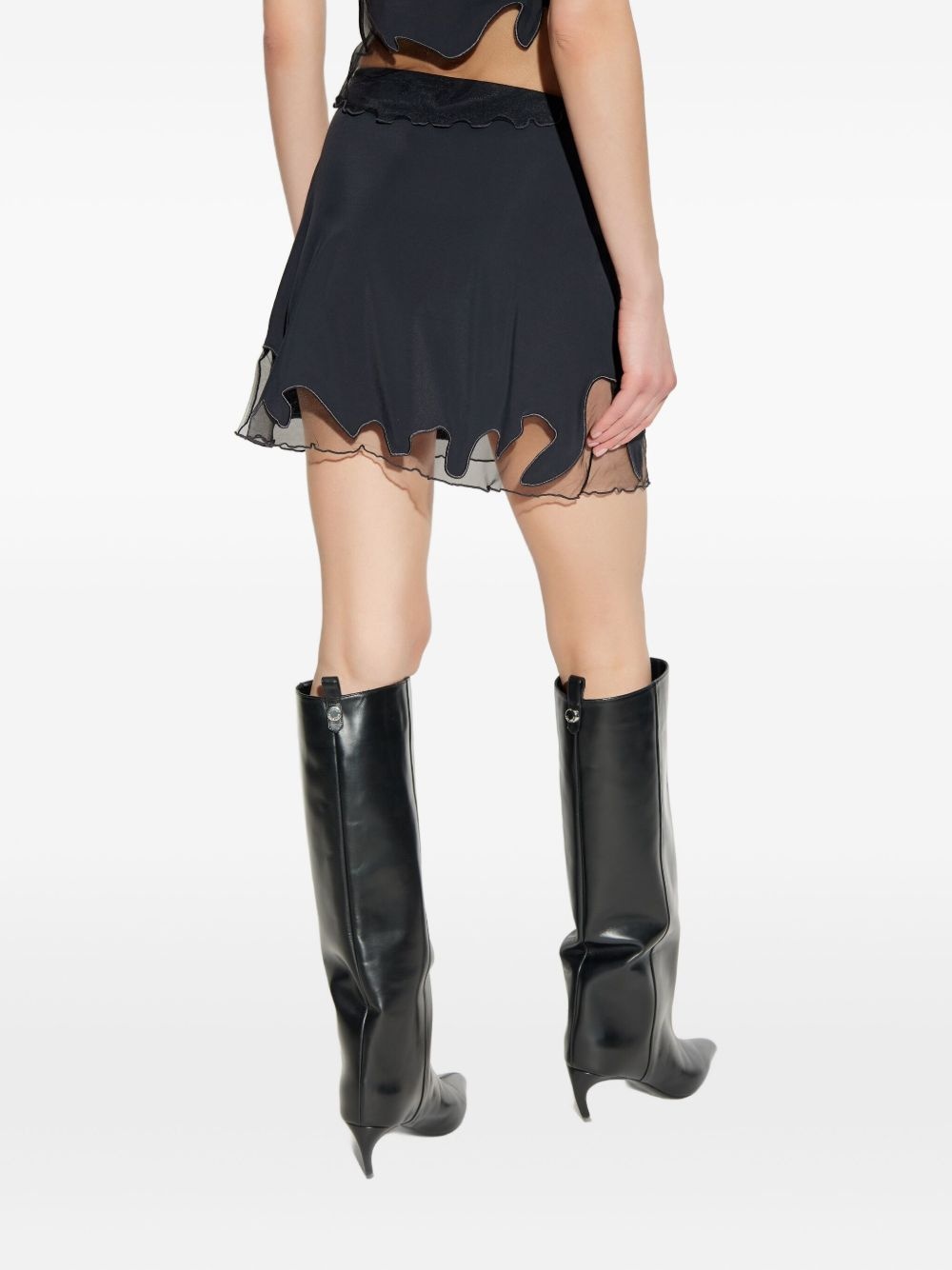 O-Lane-R1 tulle insert mini skirt - 4