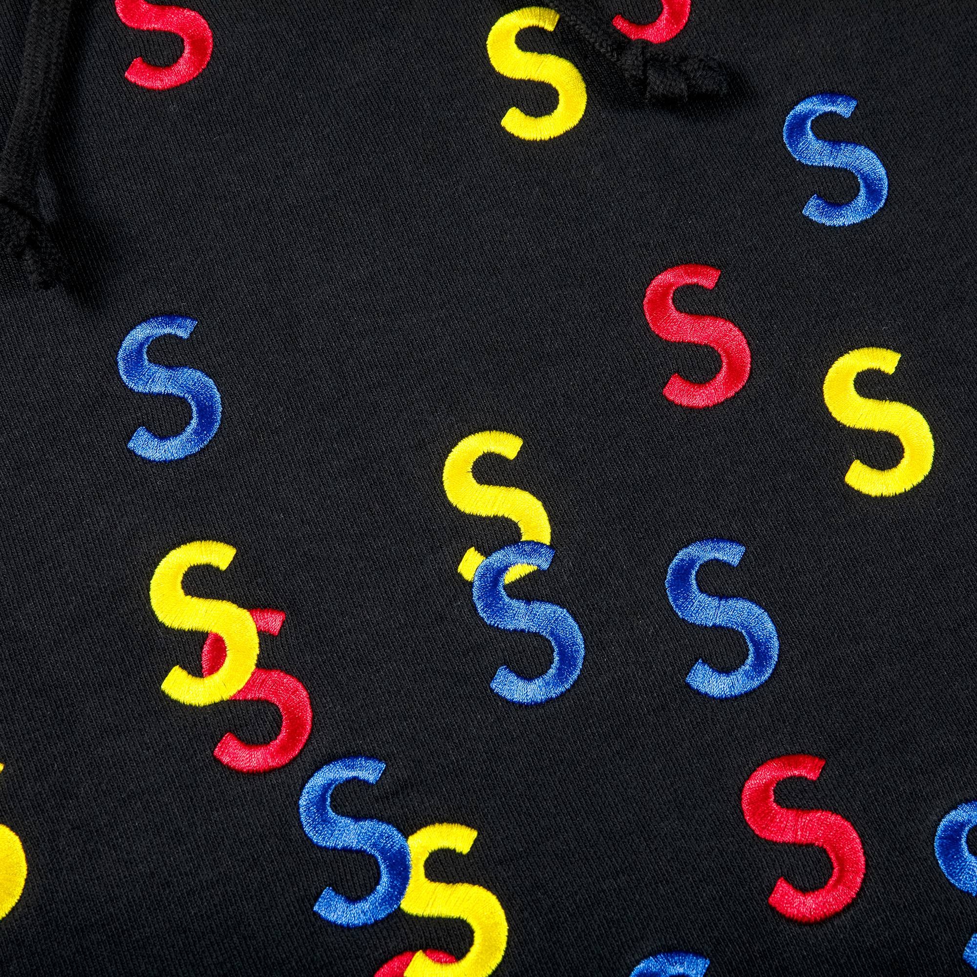 Supreme Embroidered S Hooded Sweatshirt 'Black' - 2