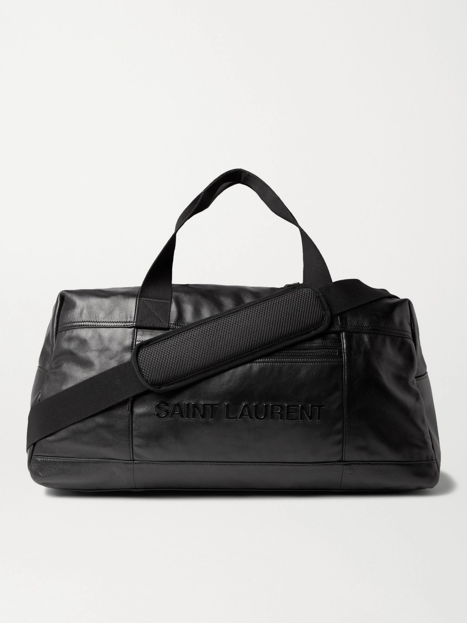 Logo-Embossed Leather Holdall - 1