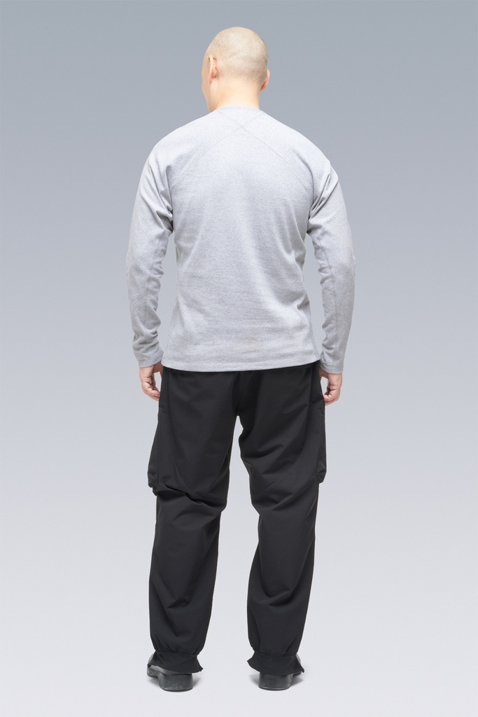 S27-PR Cotton Rib Longsleeve Shirt Gray Melange - 30
