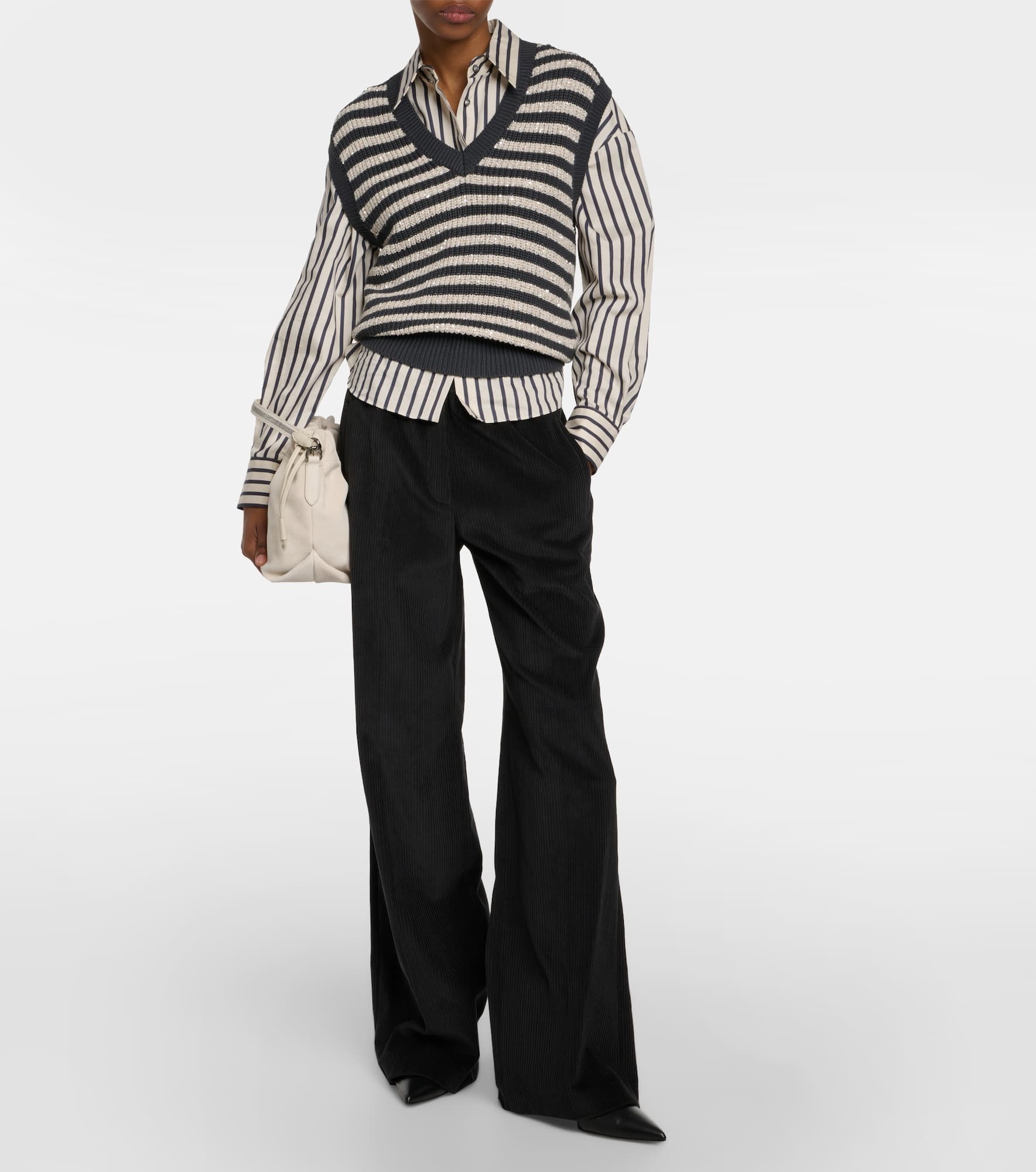 Corduroy wide-leg pants - 2