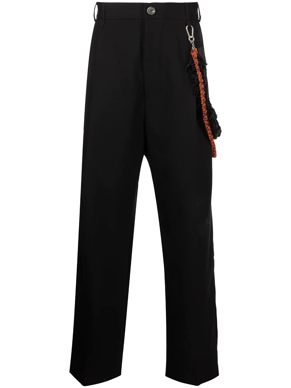 straight-leg wool trousers - 1