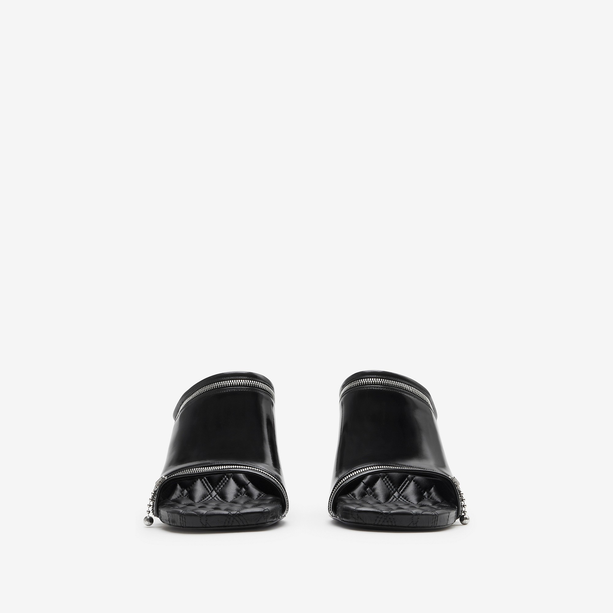 Leather Peep Sandals - 3