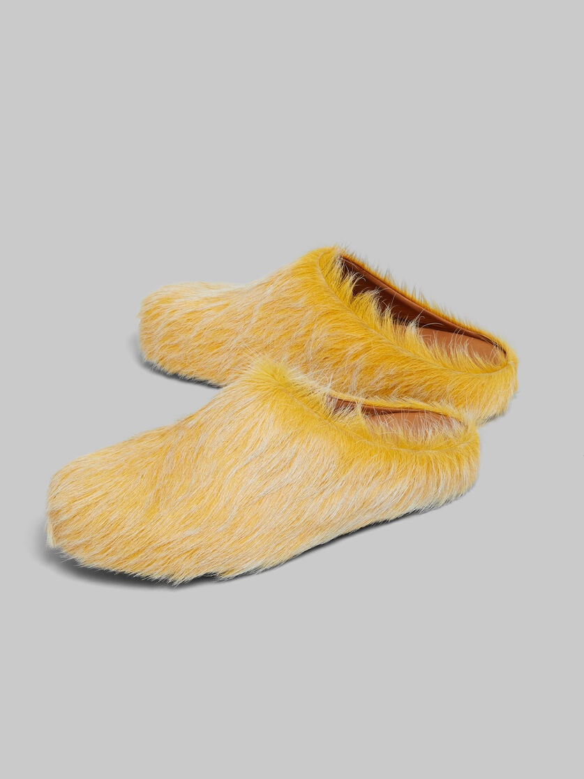 YELLOW LONG HAIR CALFSKIN FUSSBETT SABOT - 5