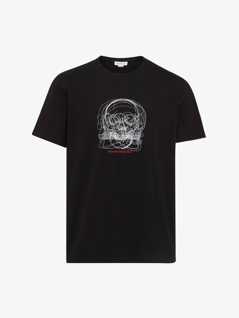 Men's Sketch Skull T-shirt in Black 1