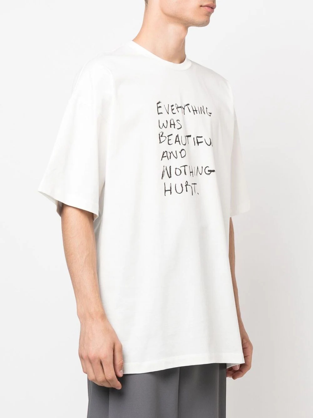 slogan-print cotton T-shirt - 3