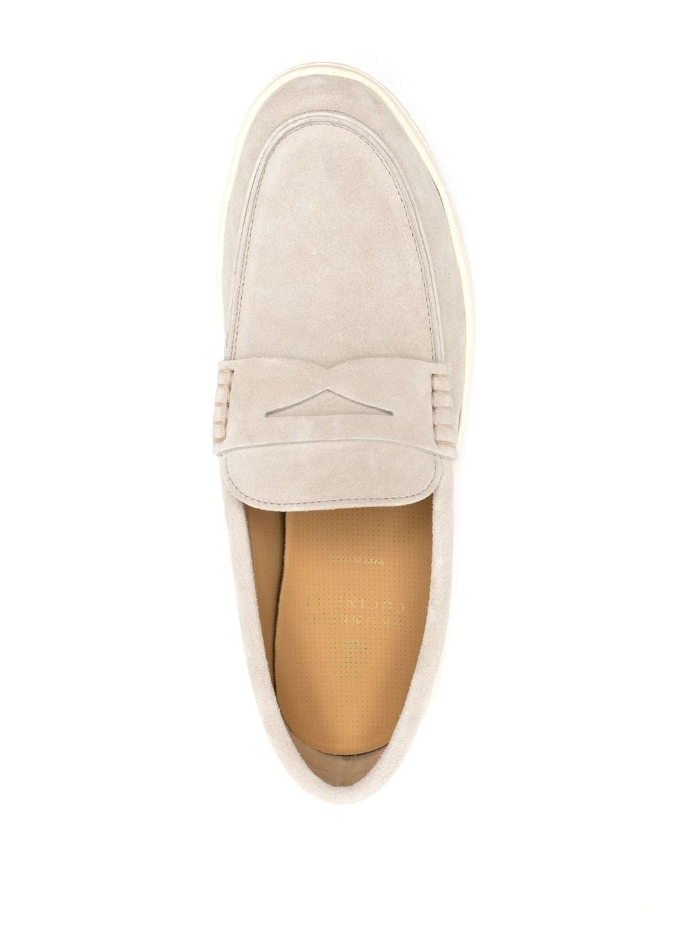 almond-toe suede loafers - 4