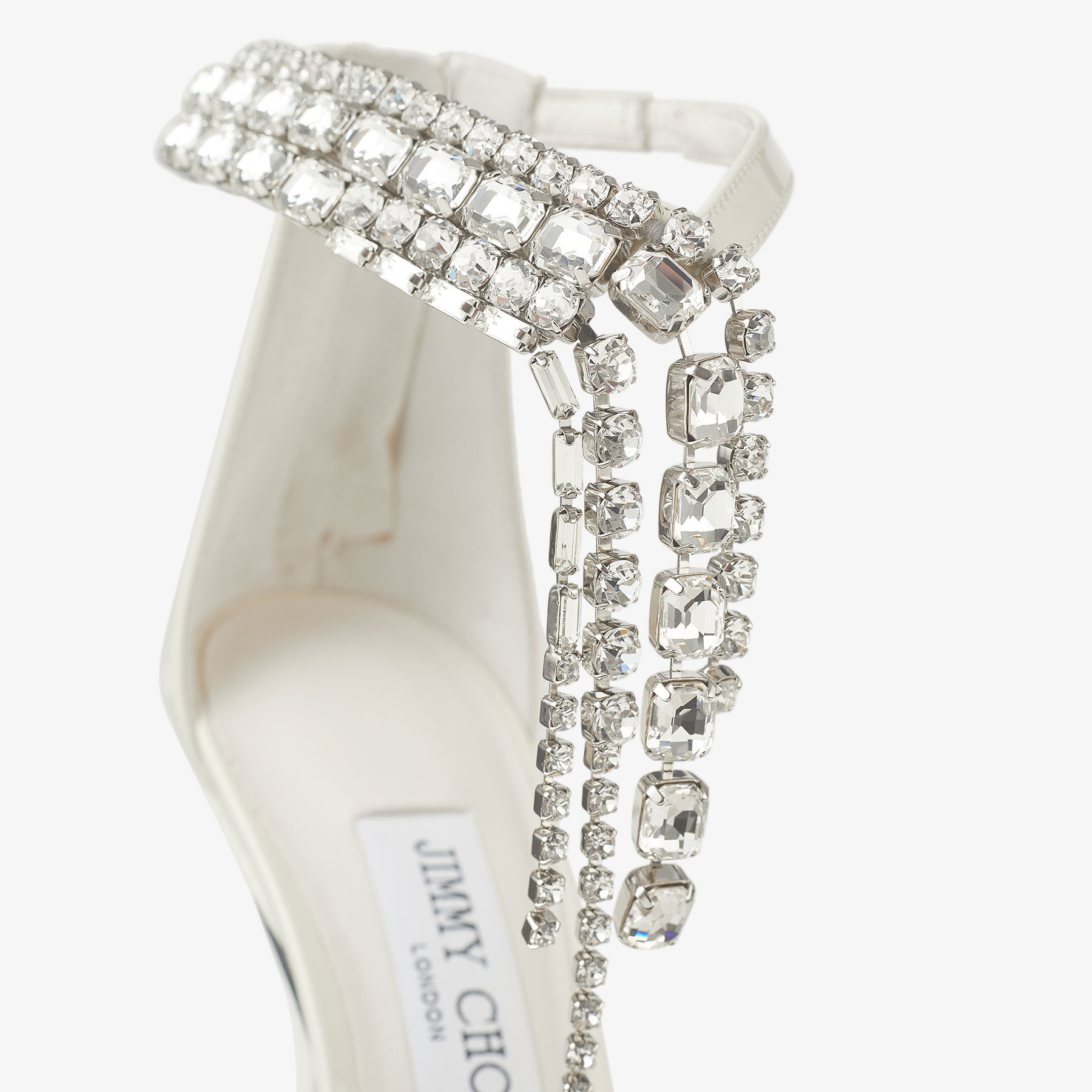 Verity Sandal 100
Latte Patent Leather Crystal Sandals - 3