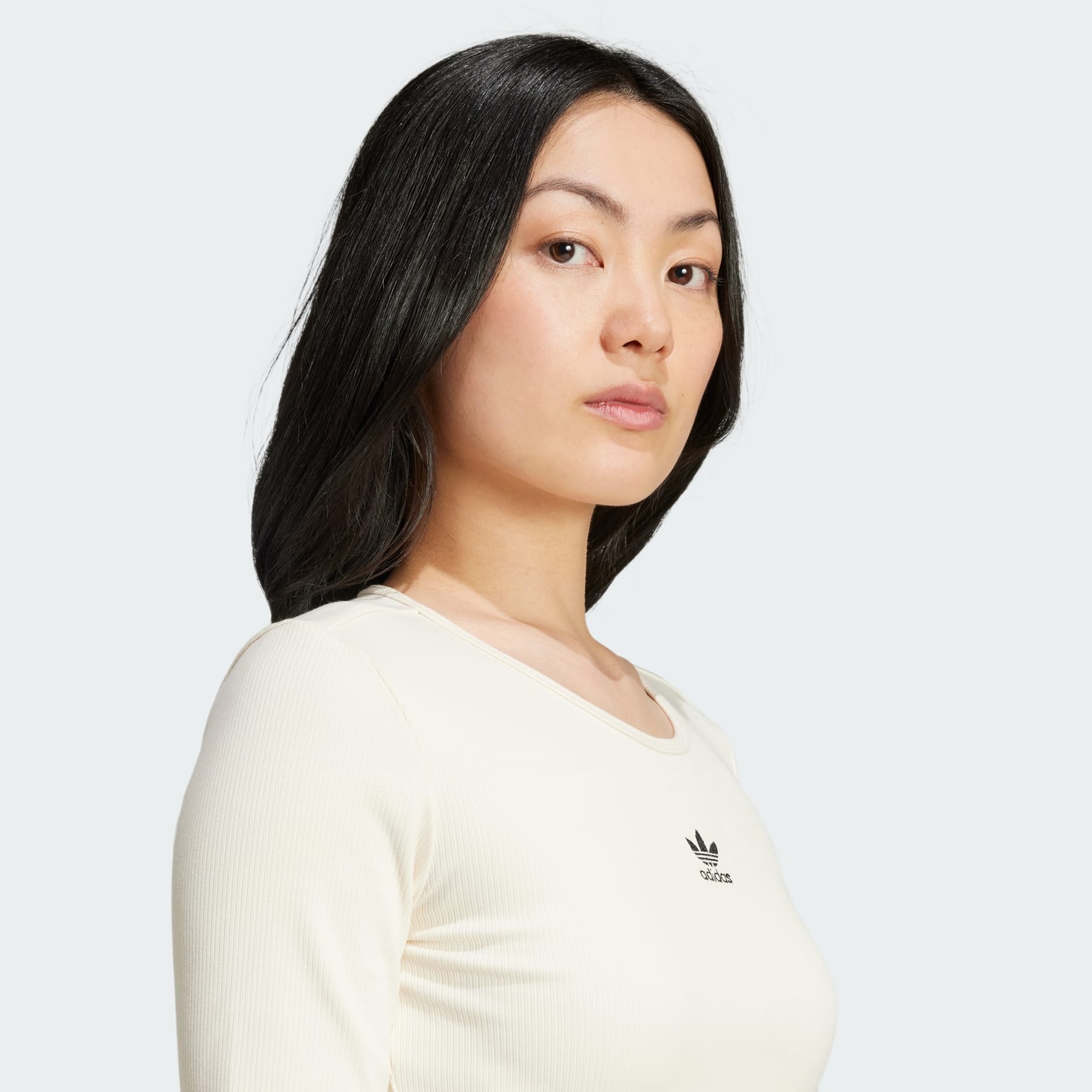 Essentials Ribbed Crop Long Sleeve Tee - 5
