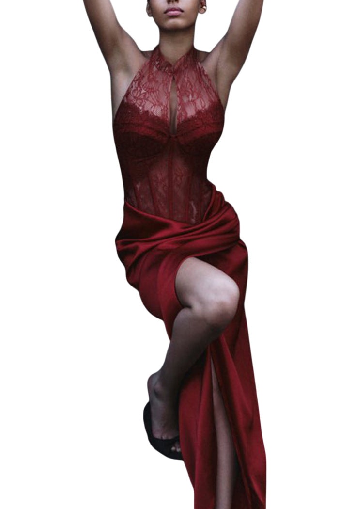 LACE & SATIN DRESS - 3