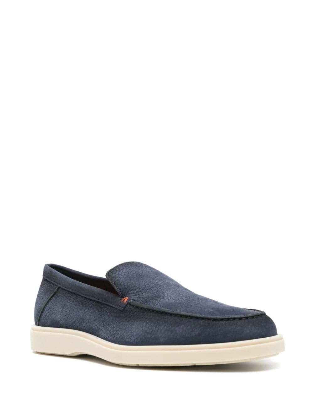 pebbled suede loafers - 2