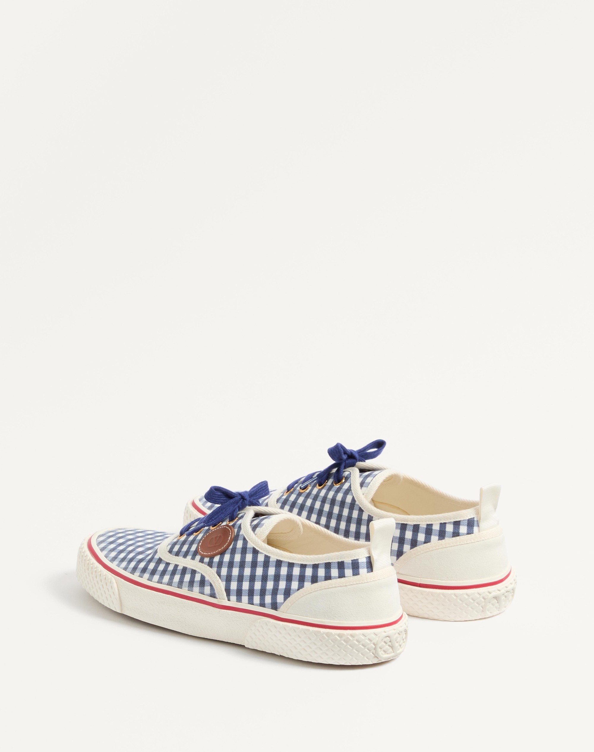 NOJOKE SNEAKER IN CANVAS FABRIC WITH VICHY PRINT - 5