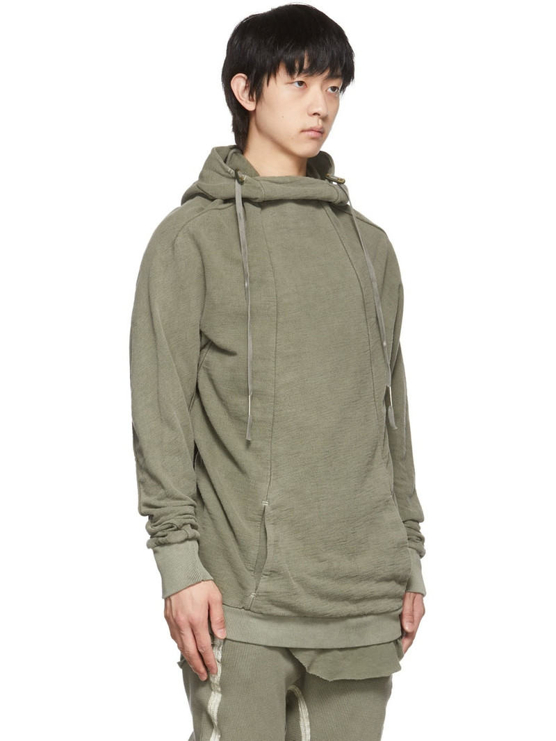 SSENSE Exclusive Khaki Cotton Hoodie 2