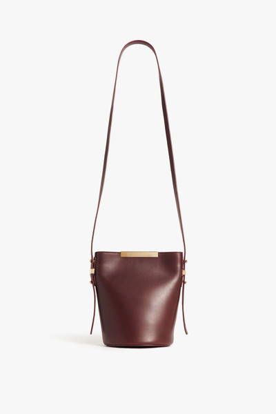 Victoria Beckham Mini Bucket Bag In Burgundy Leather outlook