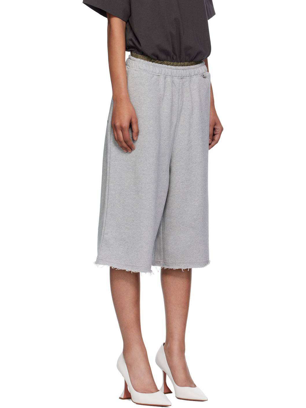 Gray Graphic Printed Bermuda Sweat Shorts - 2