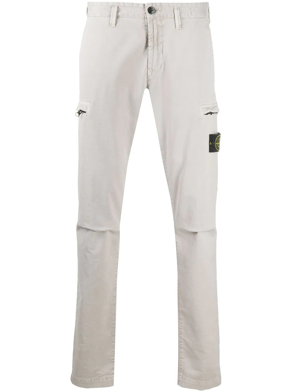 straight leg zipped pocket chinos - 1