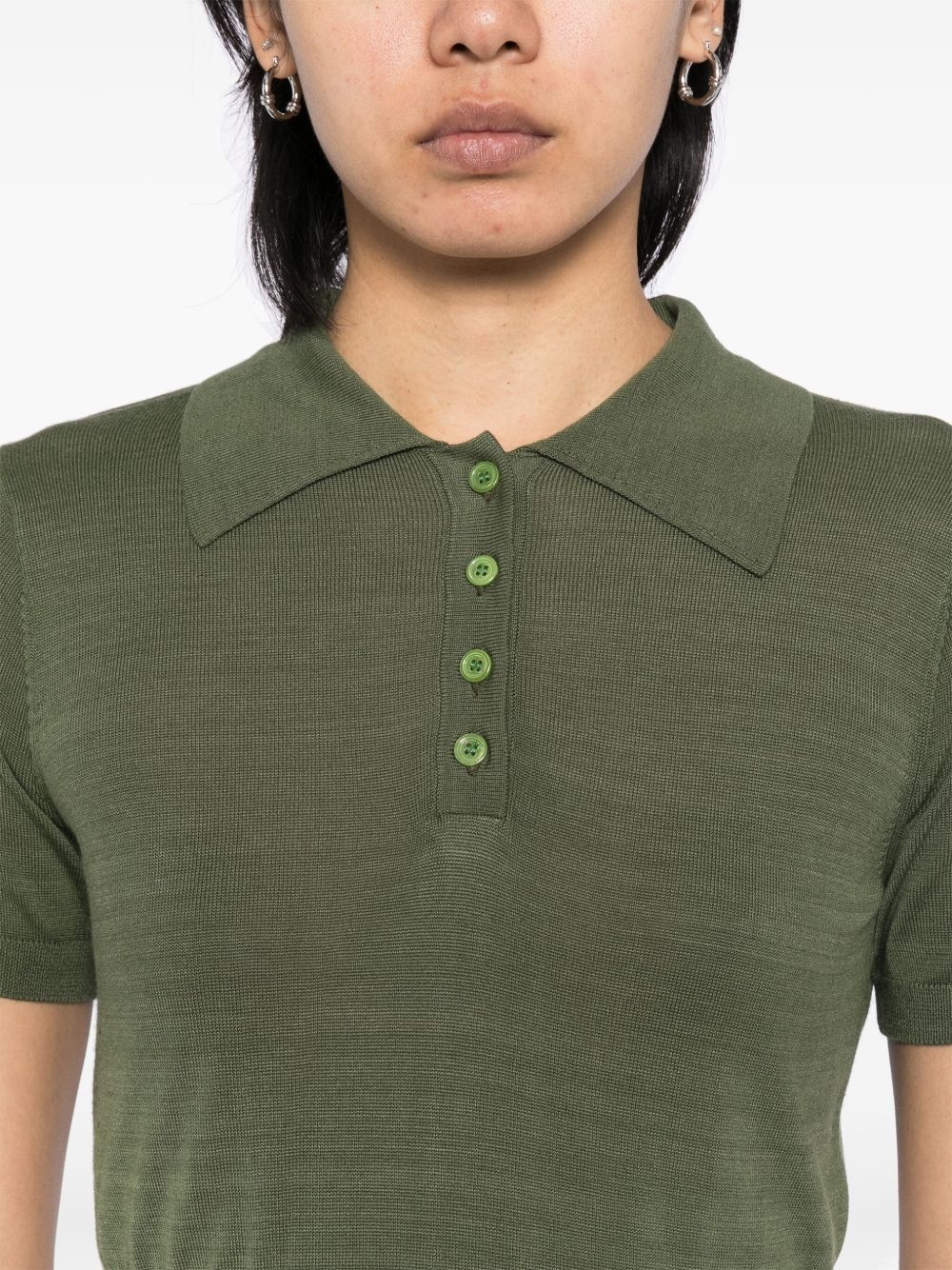 knitted polo top - 5