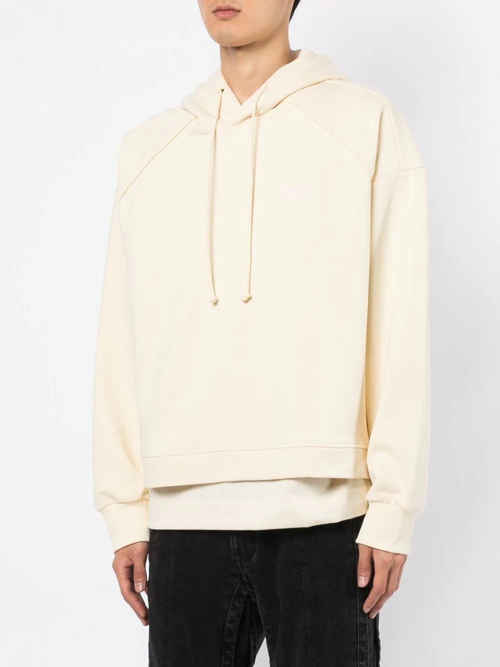 cropped layered hoodie - 3