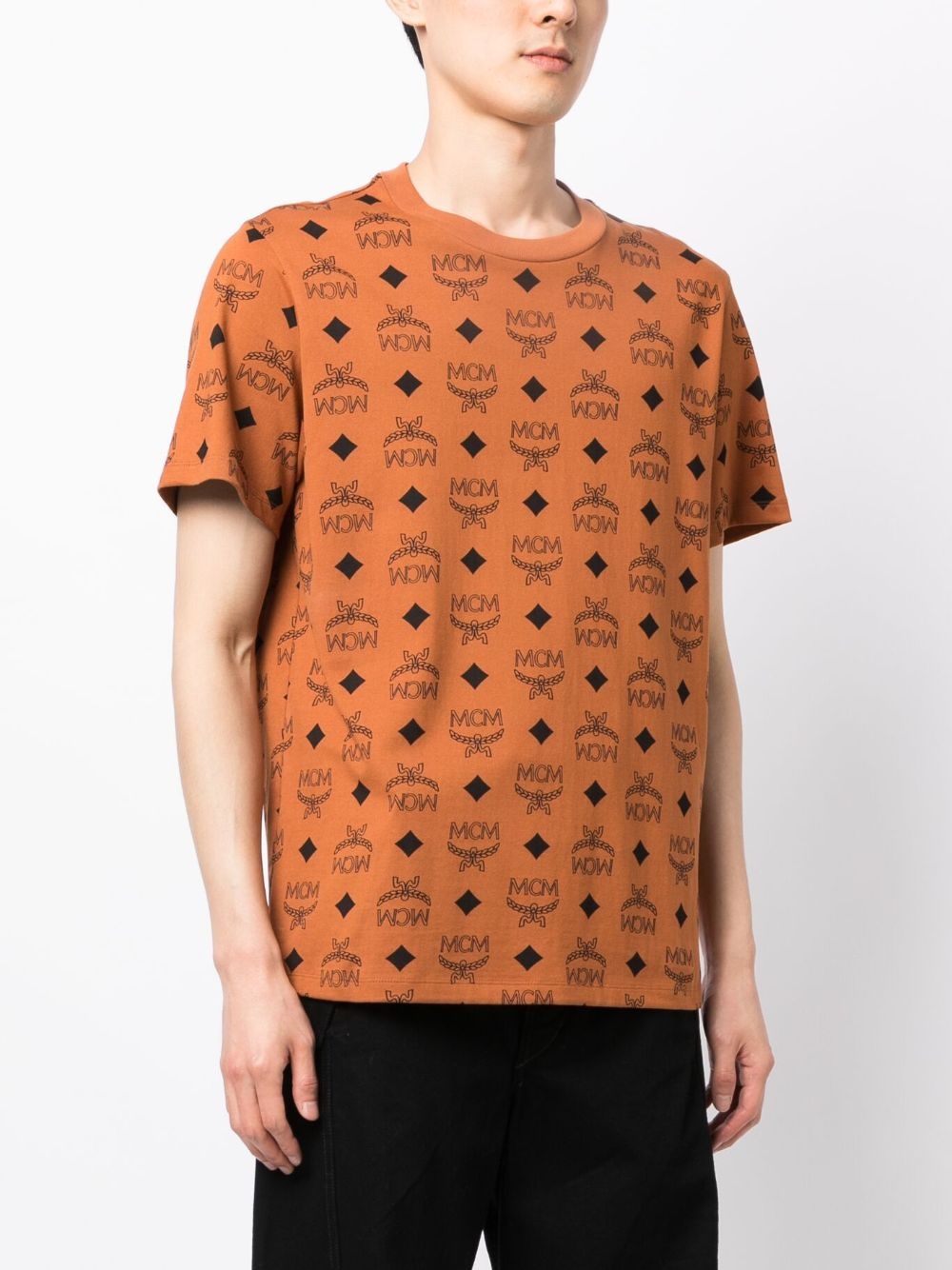 monogram-print cotton T-shirt - 3