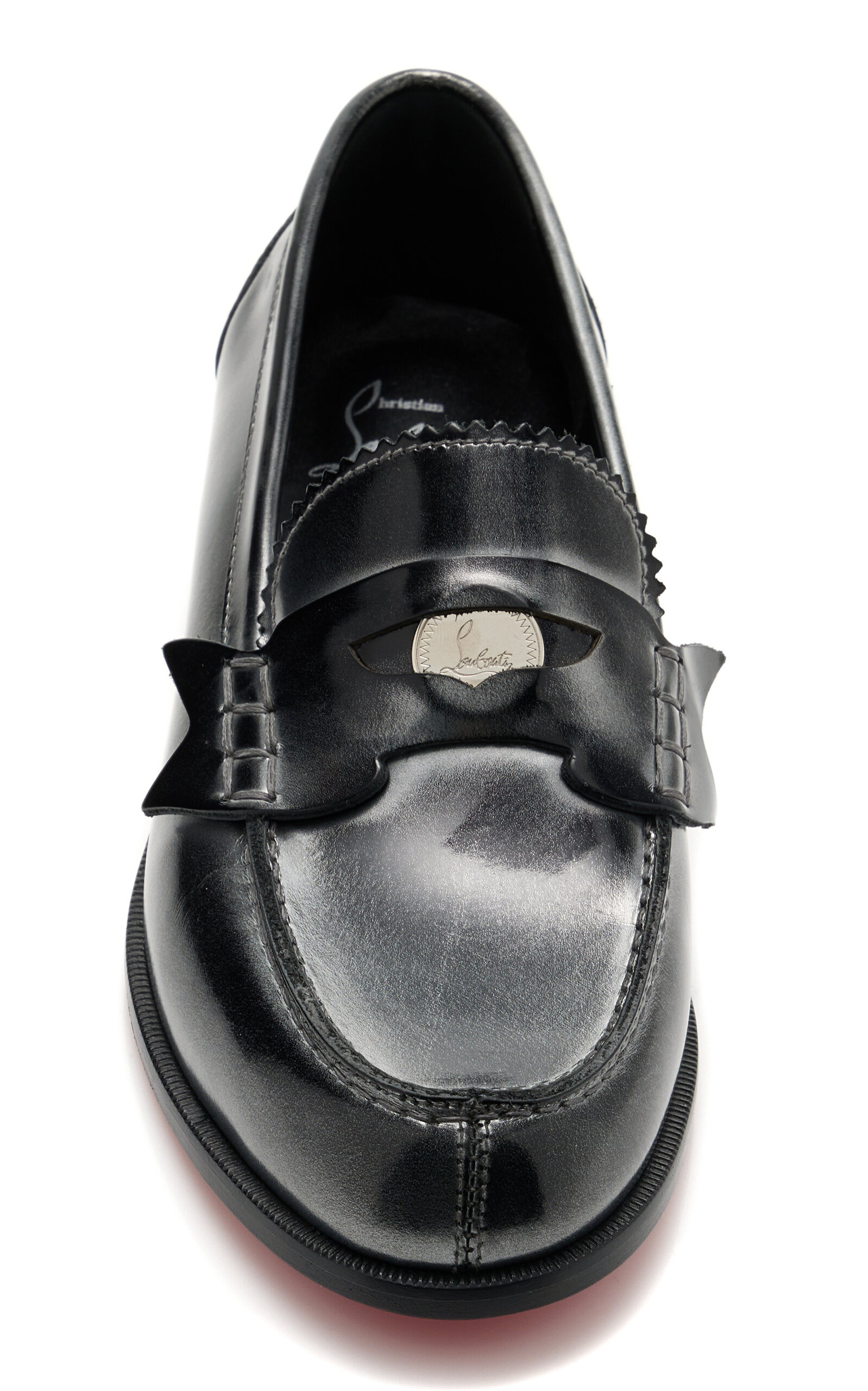 Donna Burnished Leather Penny Loafers silver - 4