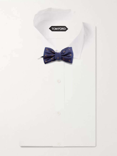 Alexander McQueen Pre-Tied Skull and Polka-Dot Jacquard Silk-Twill Bow Tie outlook