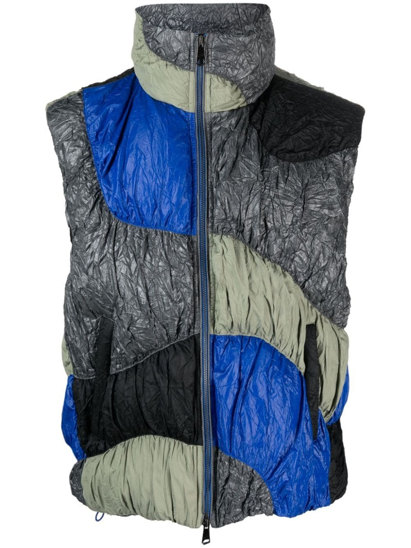 Aren colour-block down gilet 1