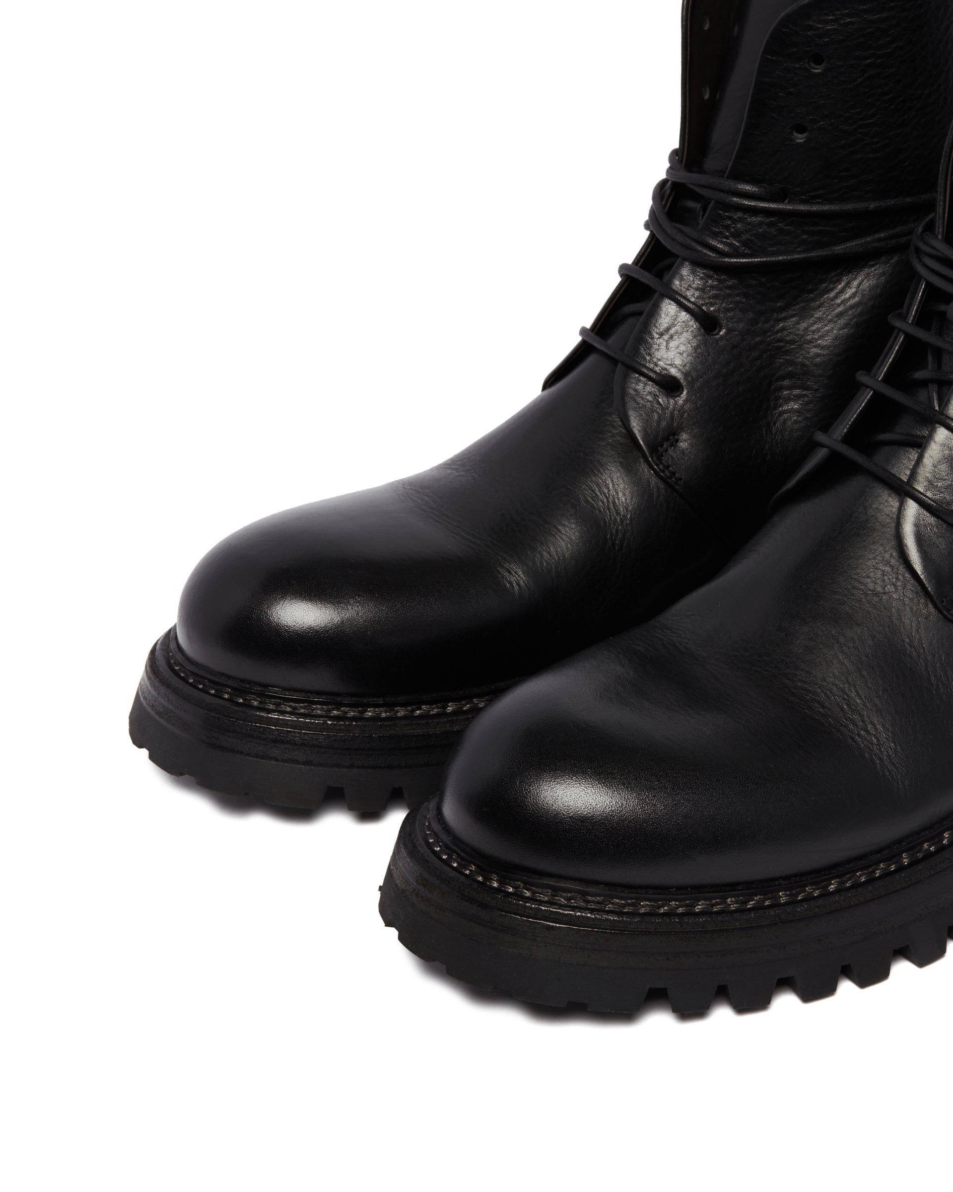 Black Leather Ankle Boots - 6