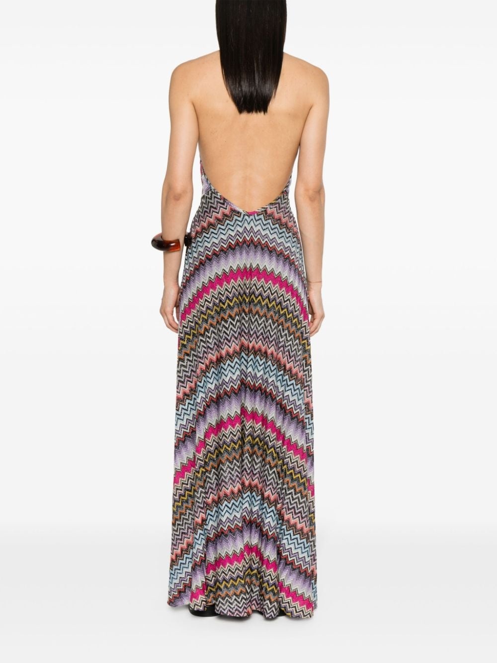 Zigzag pattern long dress - 2