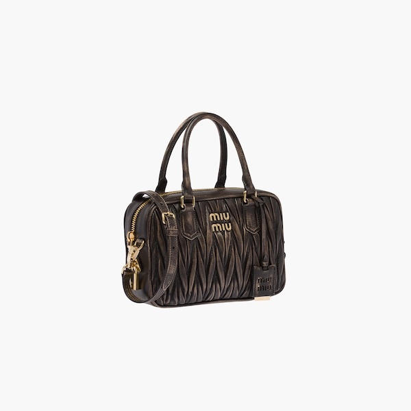 Matelassé nappa leather top-handle bag - 6