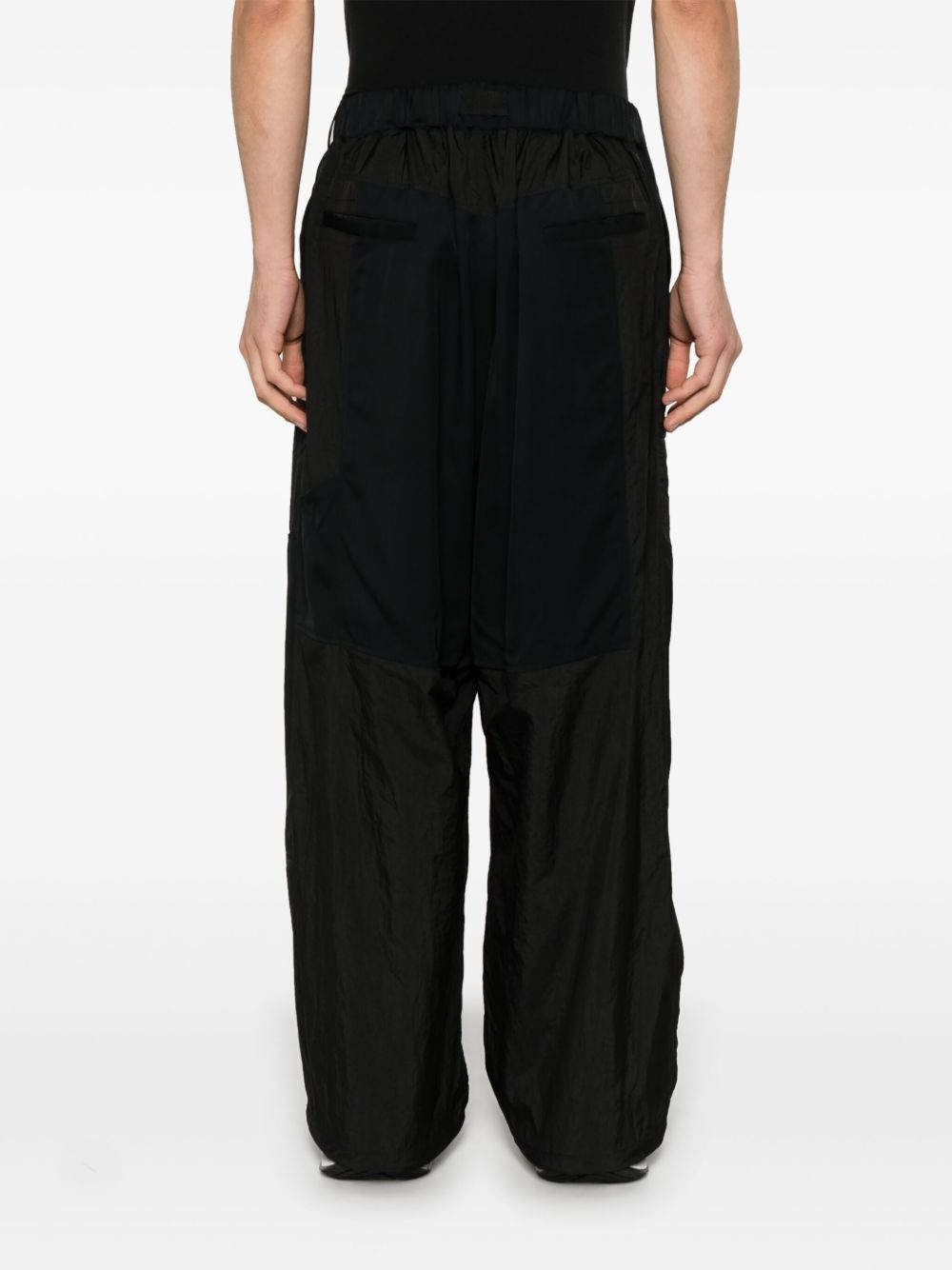 logo-print wide track pants - 4