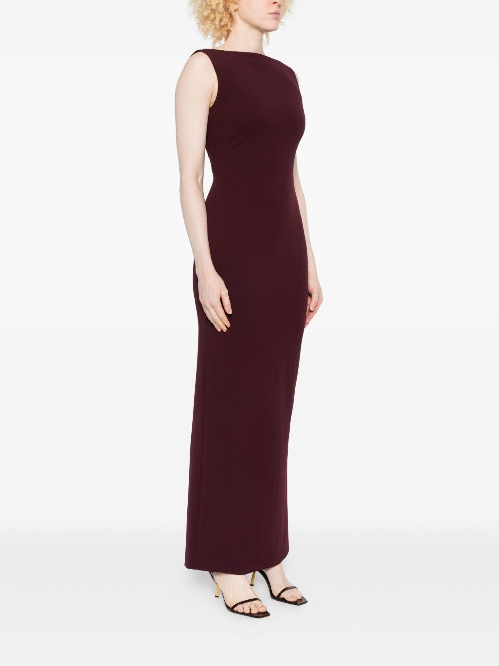 sleeveless boat-neck maxi dress - 3
