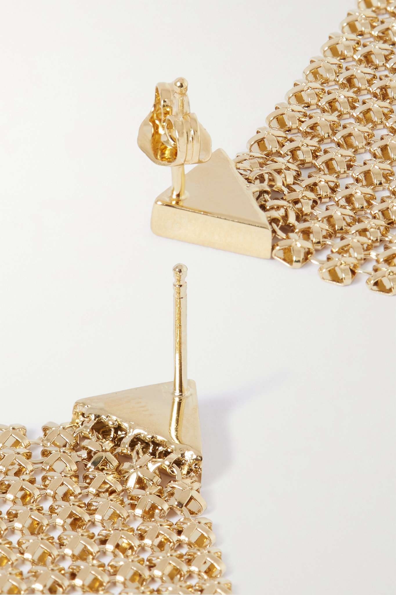 Paco Rabanne Pixel Flow chainmail earrings | REVERSIBLE