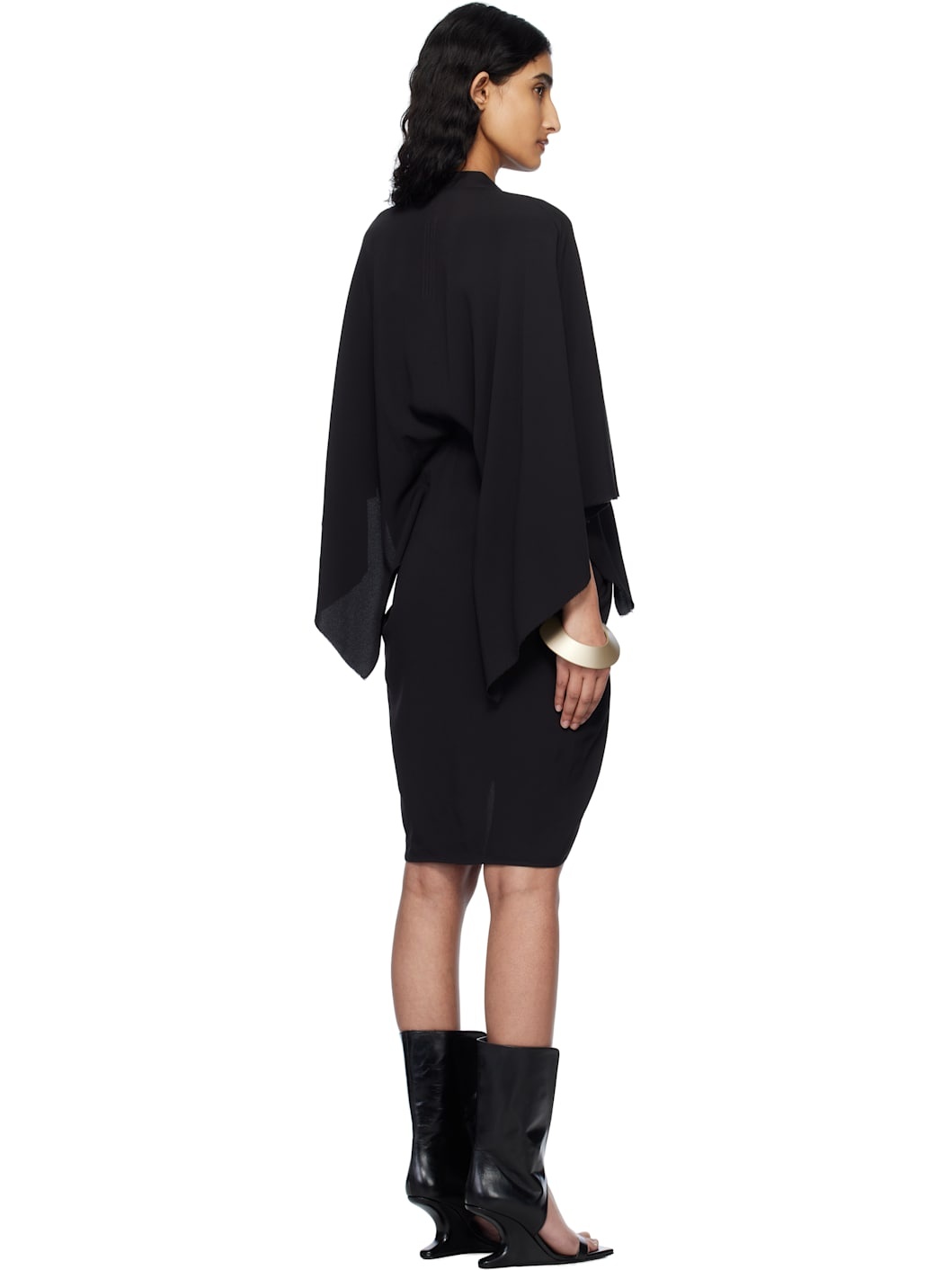 Black Hollywood Half Moon Minidress - 3