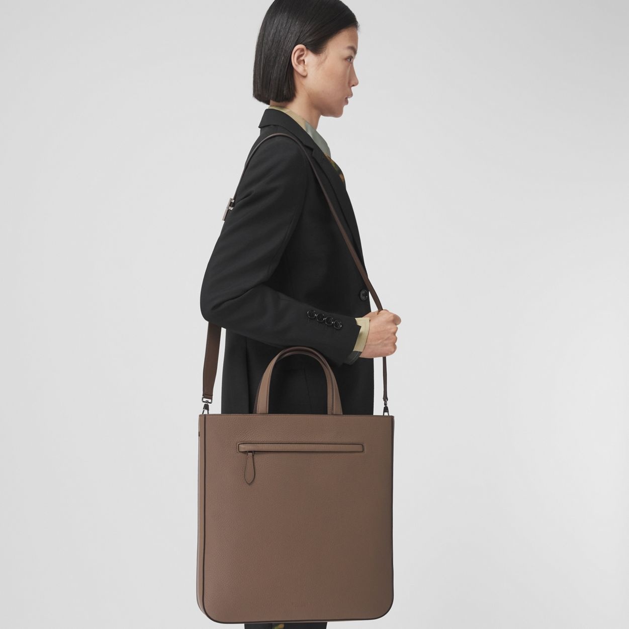 Grainy Leather Tote - 3