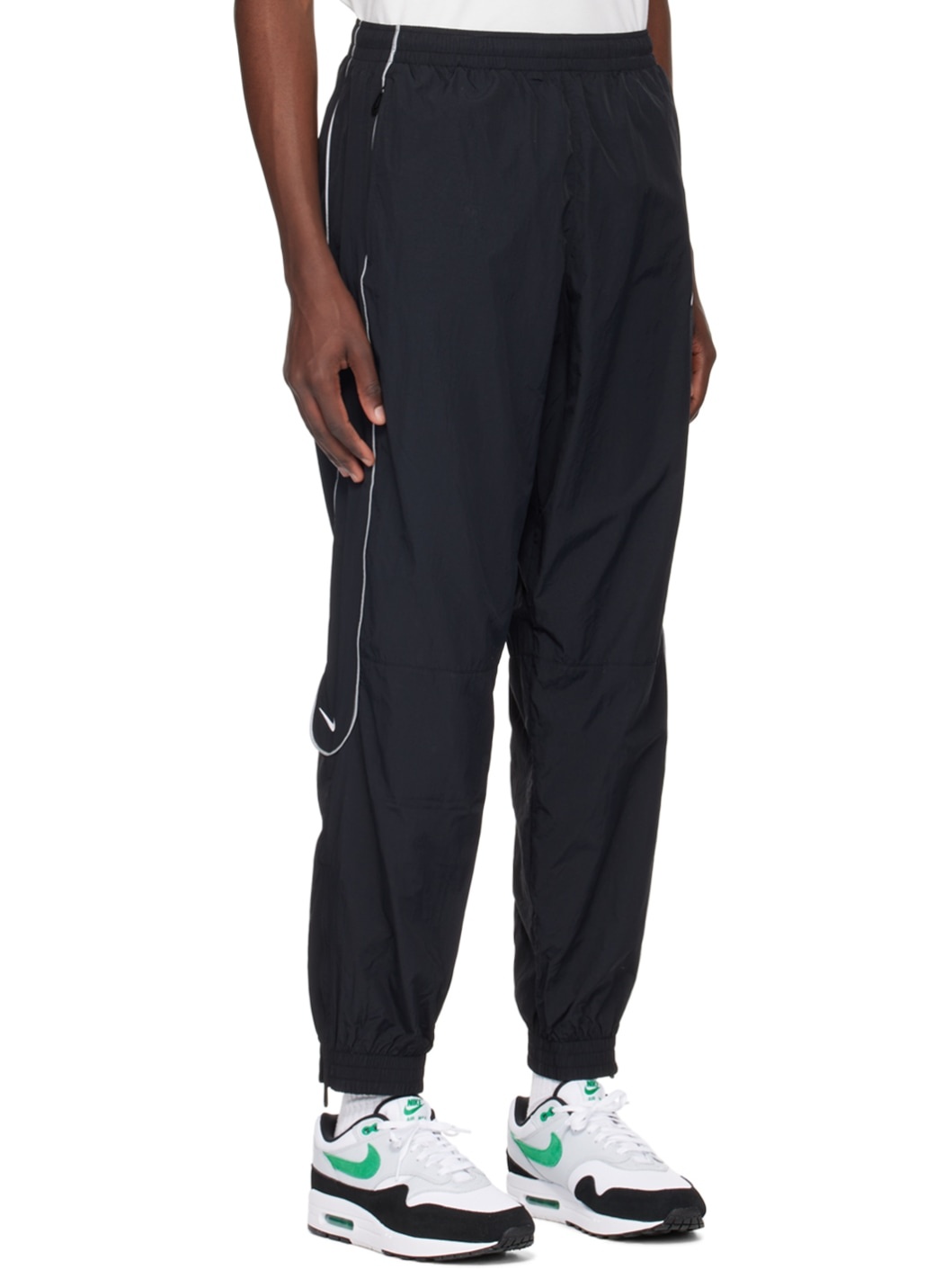 Black Solo Swoosh Track Pants - 2