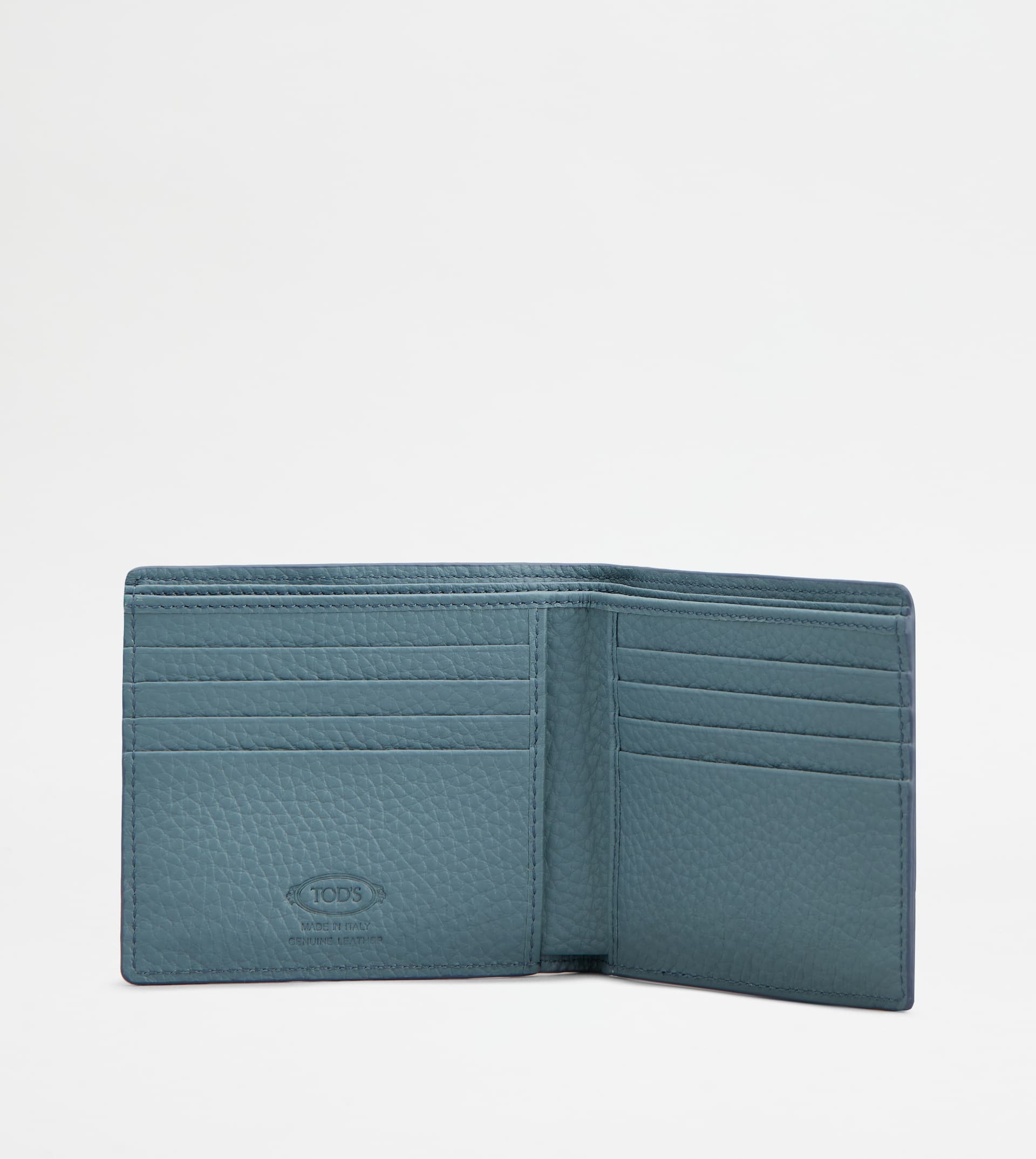 WALLET IN LEATHER - LIGHT BLUE - 2