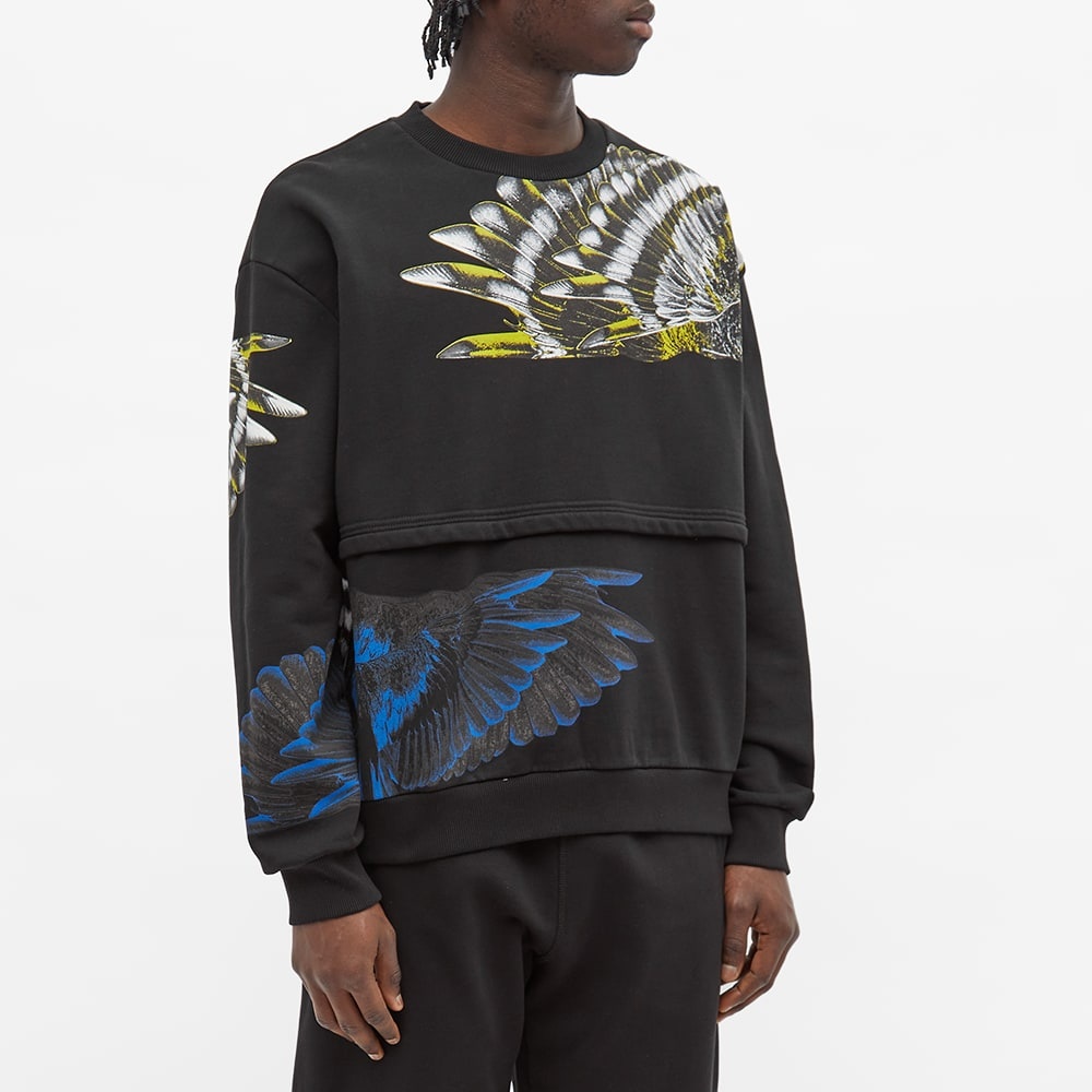 Marcelo Burlon Wings Patchwork Over Sweat - 3