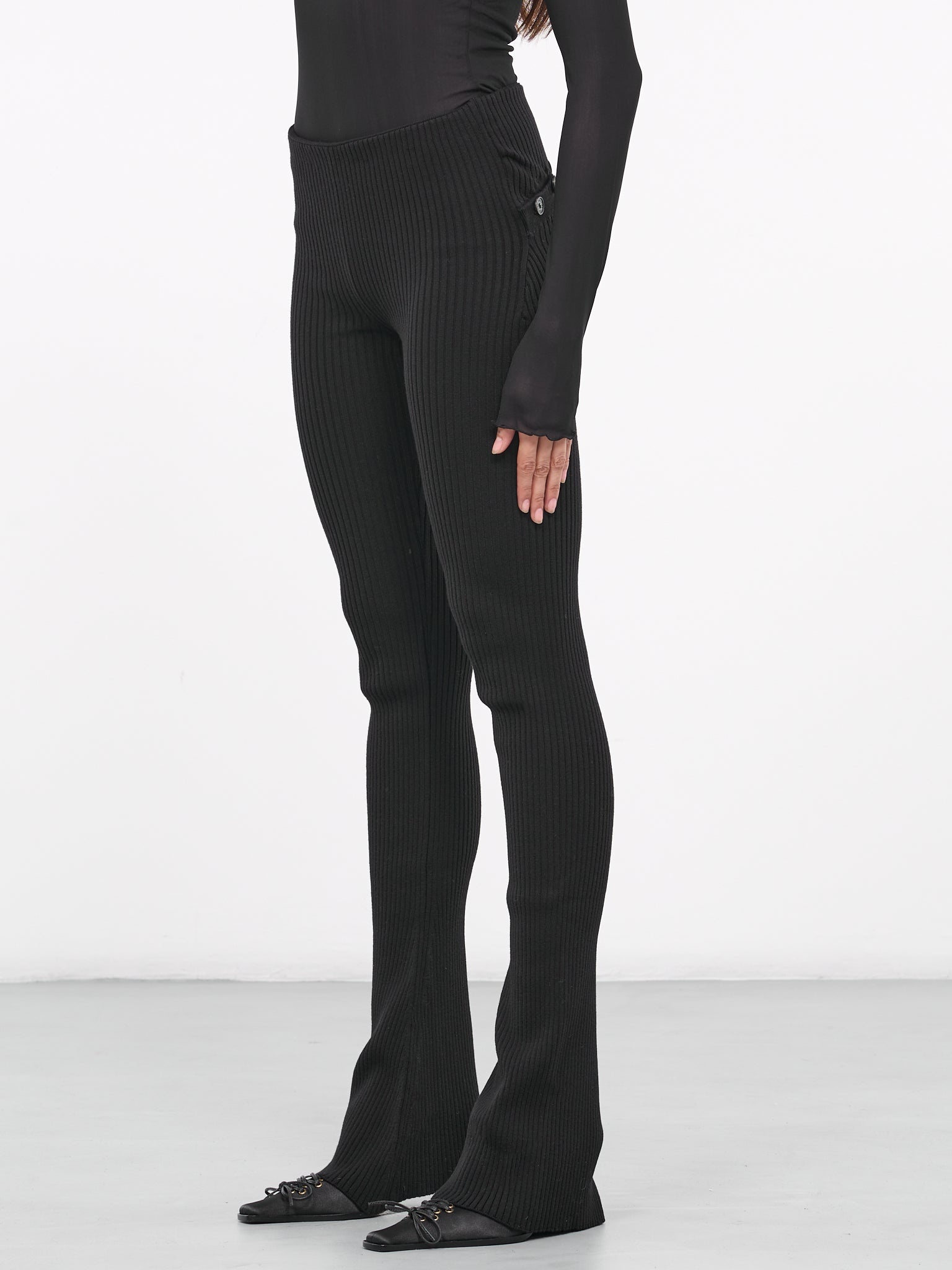Buttoned Knit Pants - 2
