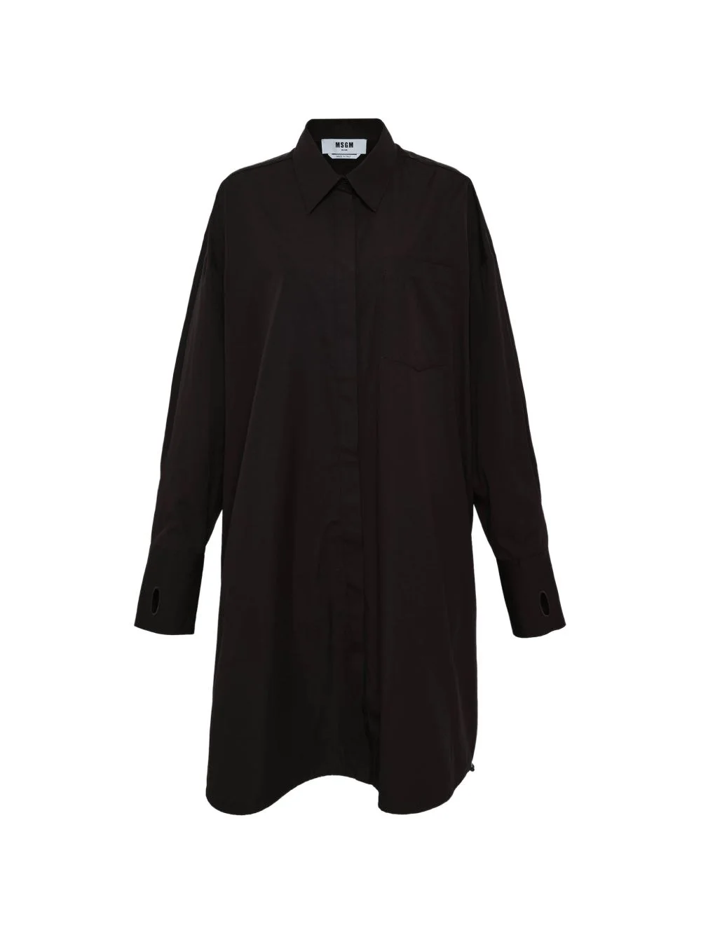 collared shirt midi dress - 1