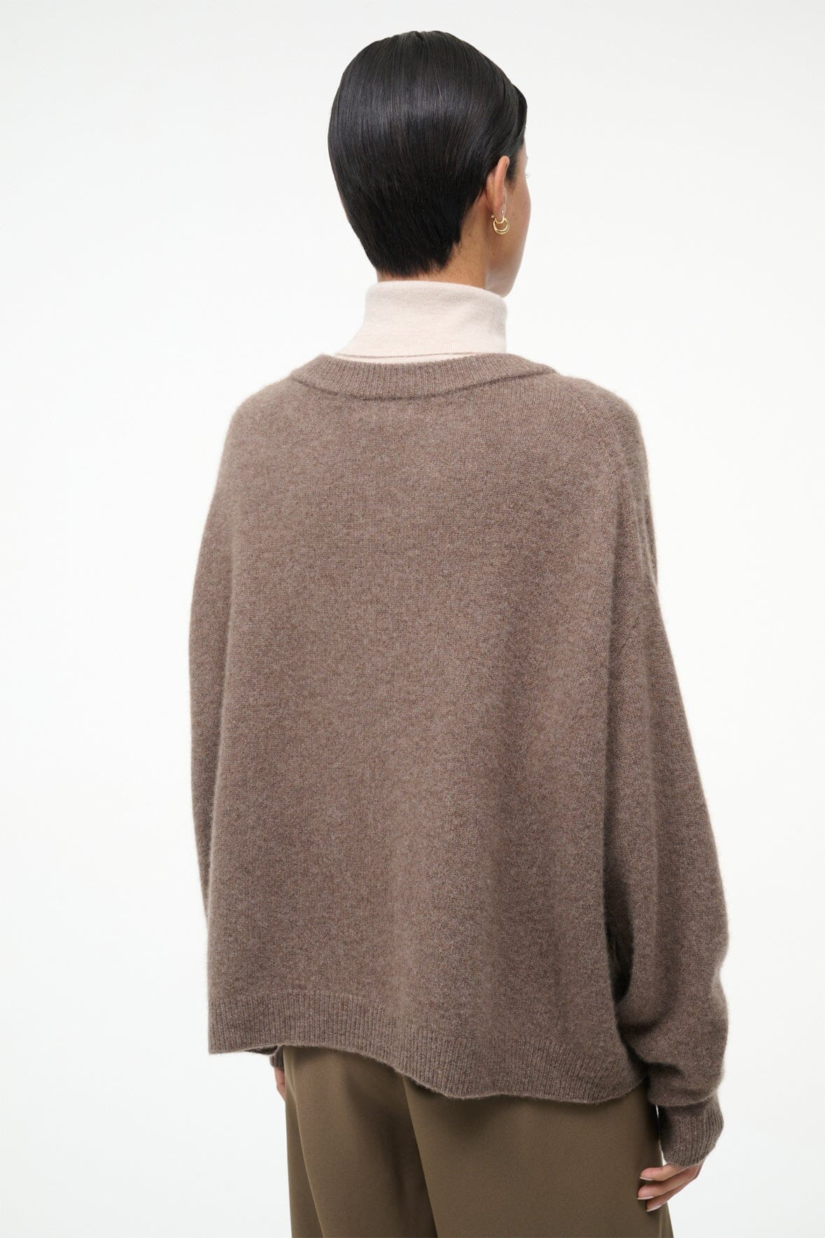 STAUD DORIS CASHMERE SWEATER TRUFFLE - 4