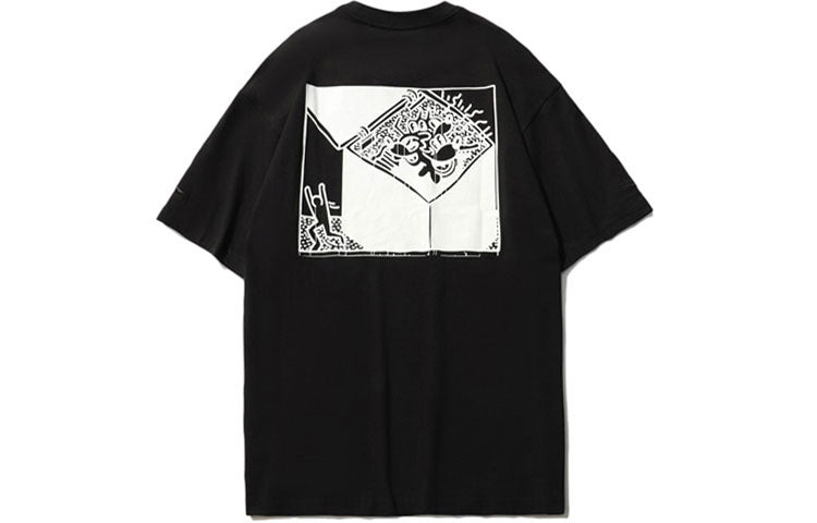 Li-Ning x Disney Mickey x Keith Haring Classic Tee 'Black Red White' AHSR503-1 - 2