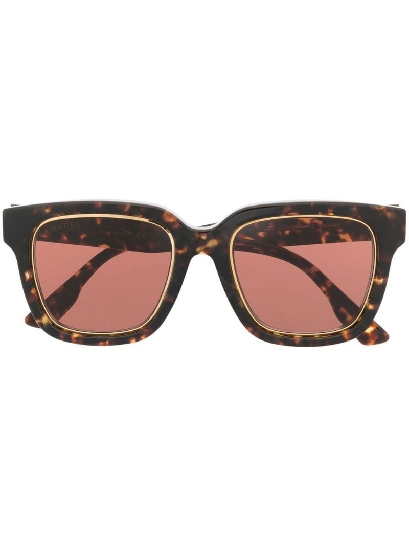 square tinted sunglasses - 1