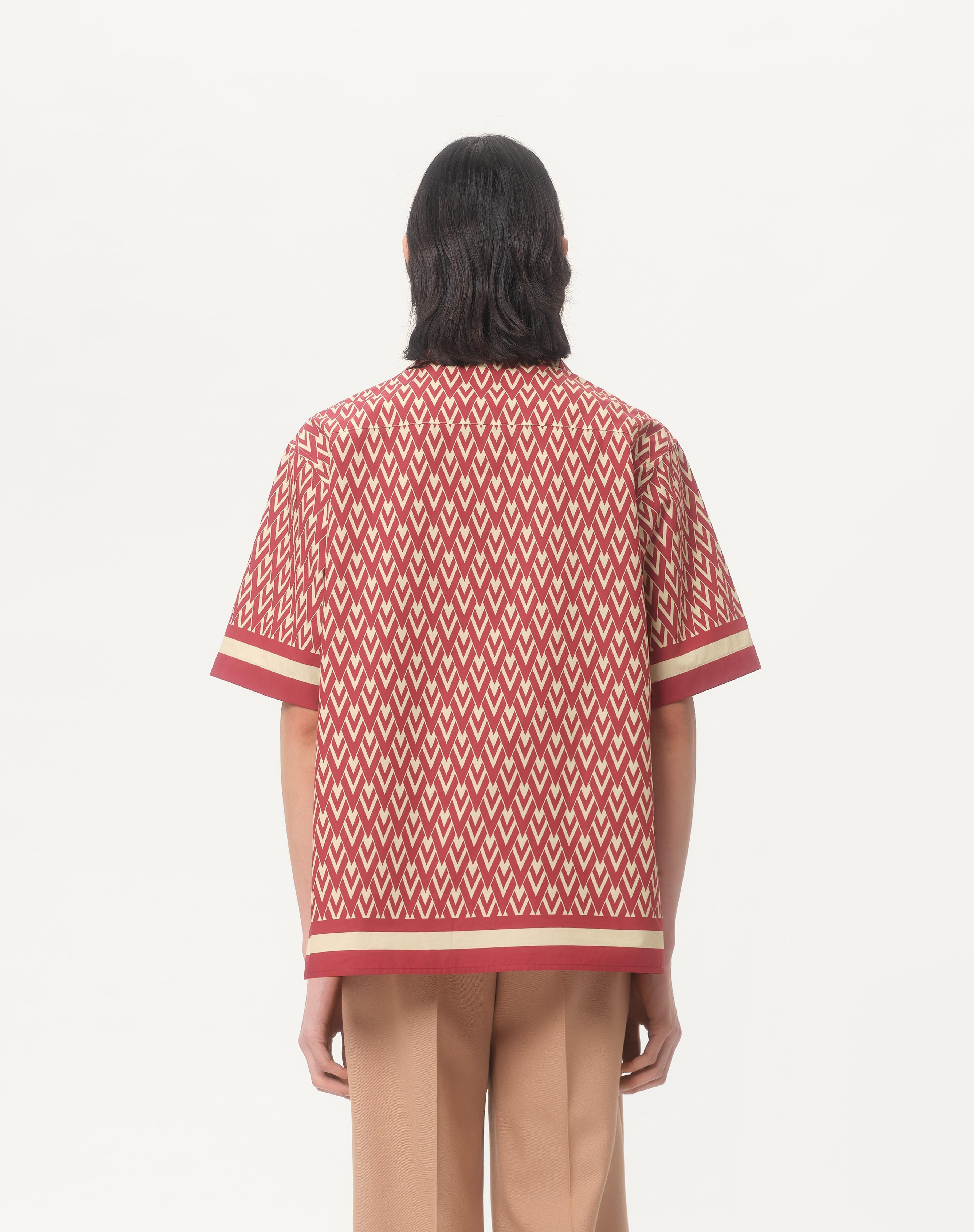 COTTON POPELINE BOWLING SHIRT WITH TOUTE LA V PRINT - 7