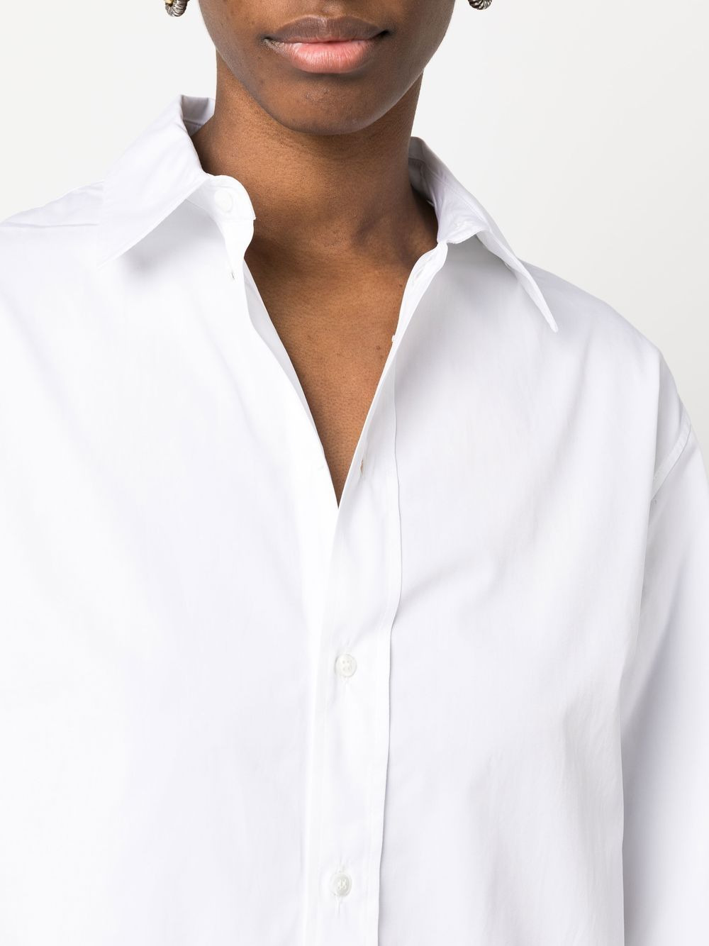 long-length cotton shirt - 5