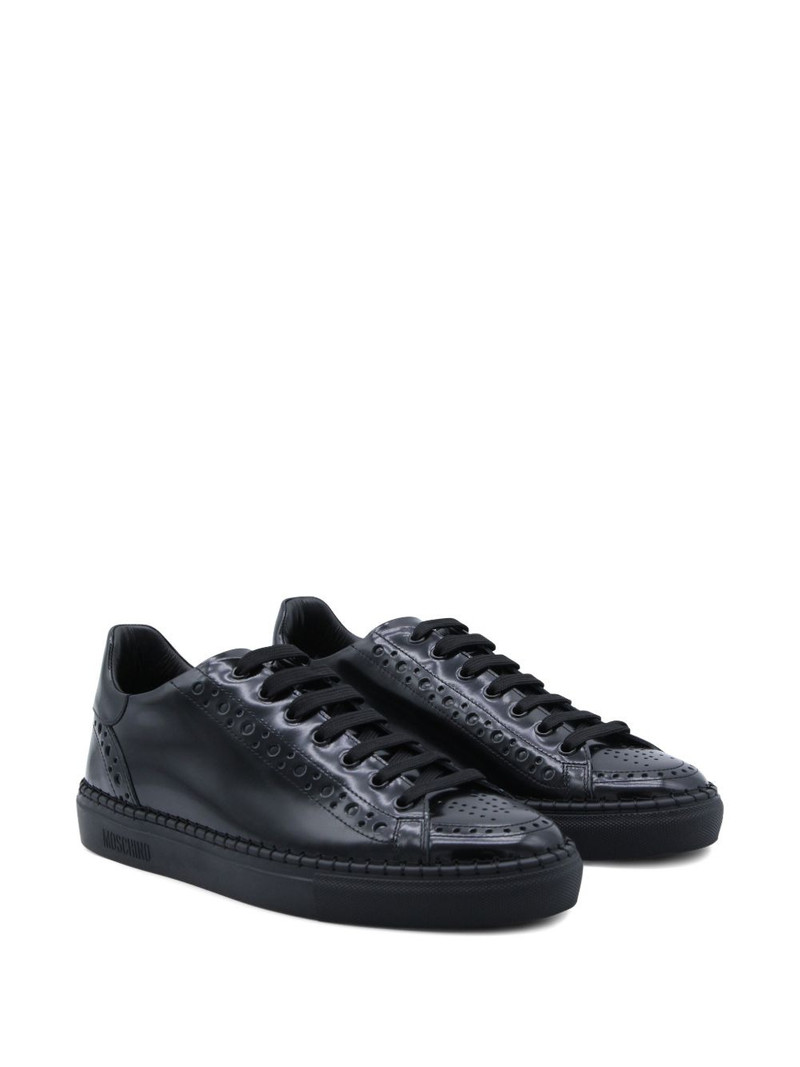 Moschino brogue-trim sneakers outlook